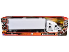 KENWORTH T680 TRUCK WHITE W/DRY VAN TRAILER 1/32 DIECAST MODEL BY NEW RAY 12543