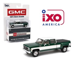 IXO Model 1:64 GMC Sierra Grande 3500 Crew Cab Dually Green White IA64006
