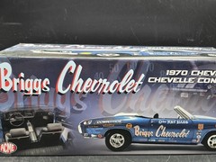 ACME Briggs Chevrolet 1970 Chevelle 1:18 Diecast Model Race Car A1805522 Blue