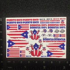 Clear 1:64 Waterslide Decal for JDM VW Silverado Puerto Rico Boricua 100%