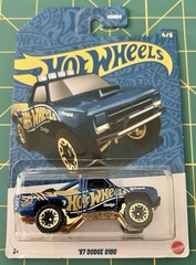 2026 HOT WHEELS ‘87 DODGE D100 PICKUP 58th ANNIVERSARY BLUE AND GOLD SERIES 4/6