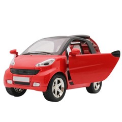 1:32 Red Pull Back Model Car Toy Boy/Girl Gift With Sound&Light For Smart ForTwo