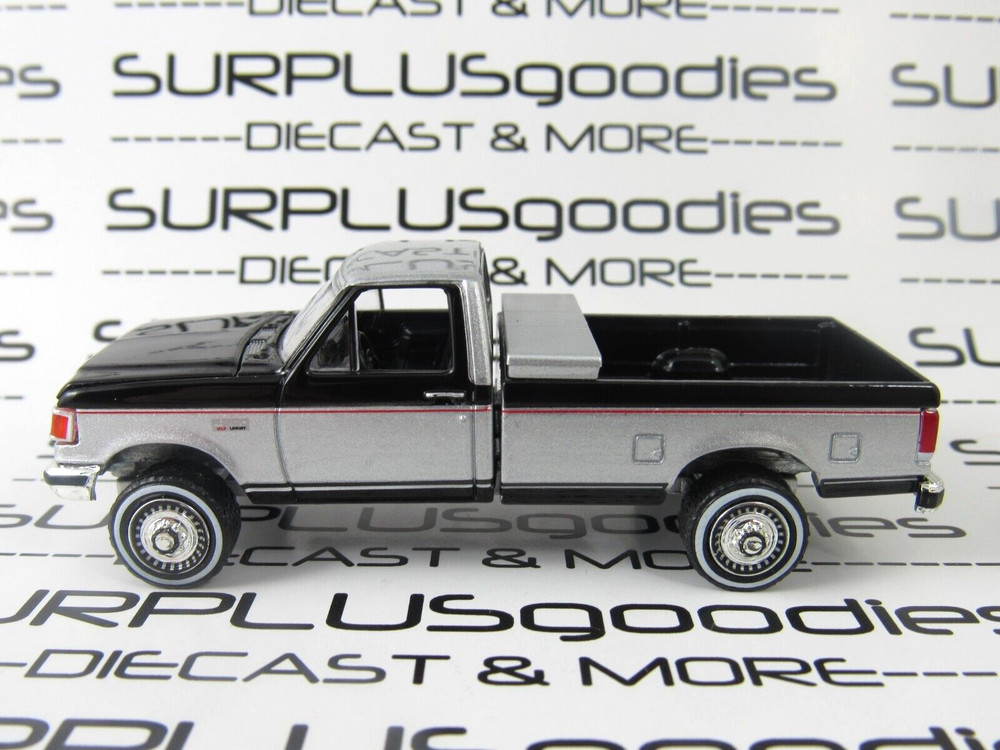 2024 Greenlight LOOSE Black & Silver 1990 FORD F250 F-250 Farm Work Pickup Truck