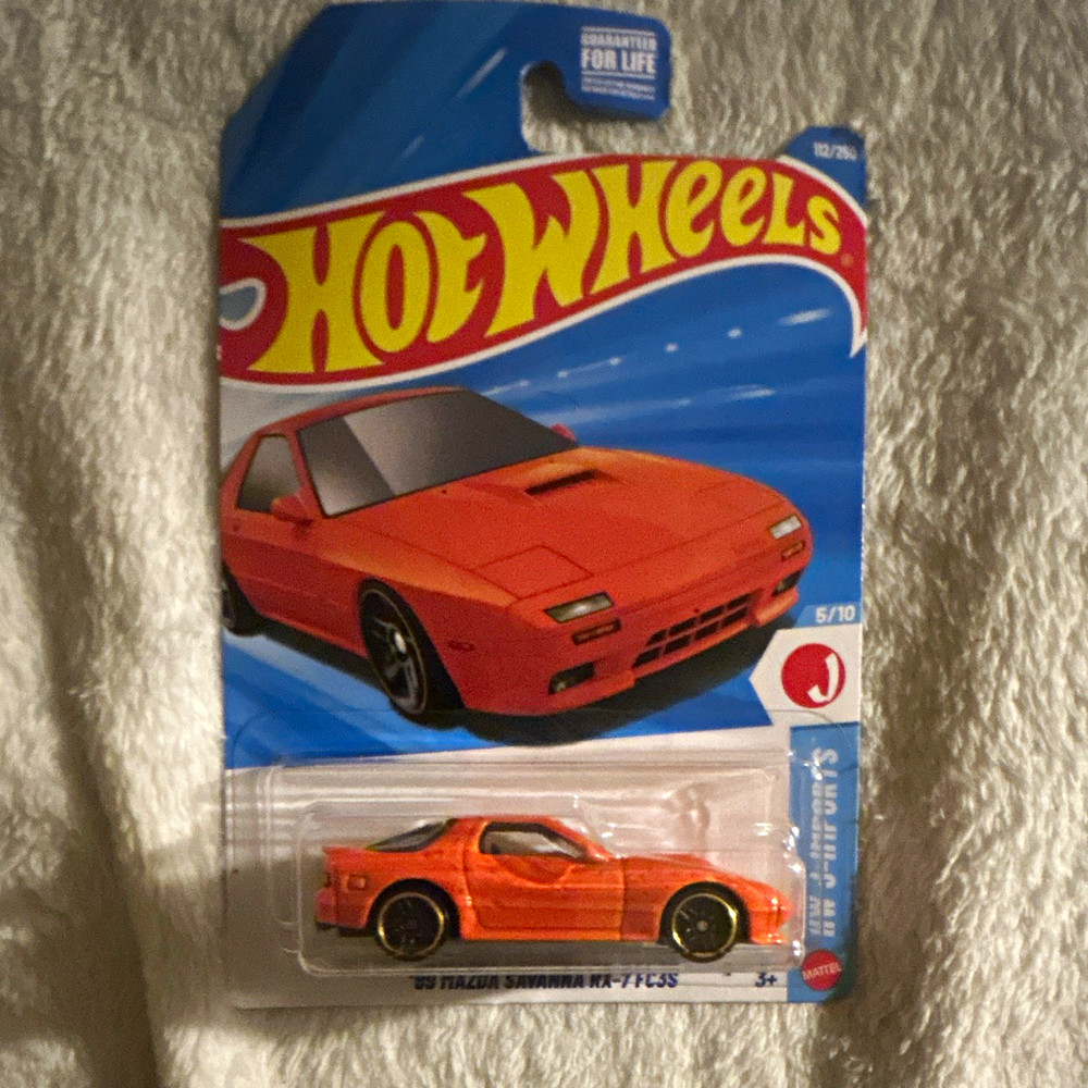 Hot Wheels HW J-Imports ’89 Mazda Savanna RX-7 FC3S 1:64 Diecast Orange Unopened