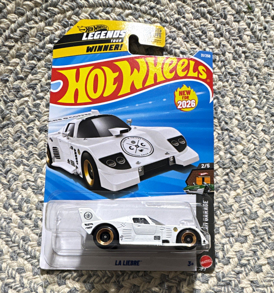 Hot Wheels La Liebre HW Dream Garage Legends Tour 2026 White 1:64 Unopened