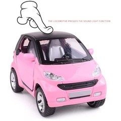 1:32 Model Car Toy Vehicle Kids Gifts With Sound&Light For Smart ForTwo Pink