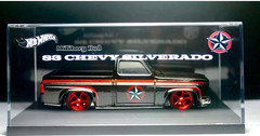 NEW Hot Wheels 83 Chevy Silverado XL Military Rod CUSTOM Black 2K Clear Display