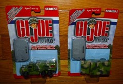 Lot 2 Maisto GI Joe Series 1 Metal General Dynamics Military Pumper Tan Dog Tag