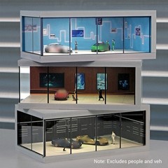 Stackable Display Case Garage with LED Light For 1/64 Scale Diecast Model Cars