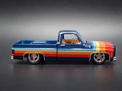 1978 CHEVY CHEVROLET C10 SILVERADO SQUAREBODY TRUCK BLUE 1/64 SCALE DIECAST CAR
