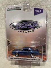 1/64 GREENLIGHT 1984 CHEVY MONTE CARLO SS /MET BLUE/BLK INT/305 V8/B.F. G’S