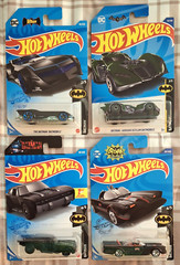 HOT WHEELS 4 BATMOBILE LOT THE BATMAN MOVIE 1966 TV SERIES ARKHAM ASYLUM GREEN