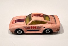 1980’s Hot Wheels Color Racers Porsche 959 Pink/White