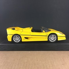 Vintage Maisto 1995 Ferrari F50 Special Edition 1:18 Scale Yellow EUC Hardtop
