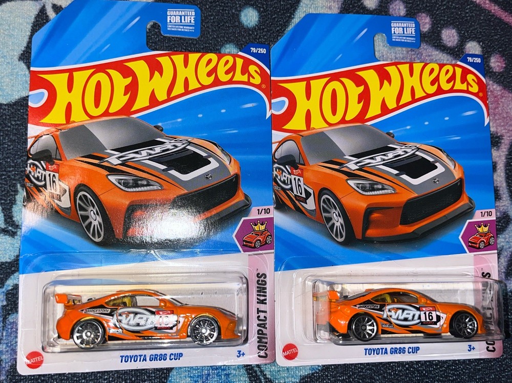 2025 Hot Wheels Toyota GR86 Cup #79 Compact Kings 1/10 Lot of 2 – Free Shipping