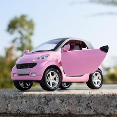 1:32 Model Car Toy Vehicle Kids Gifts With Sound&Light For Smart ForTwo Pink