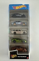 Hot Wheels Nightburnerz 5 Pack – Datsun 510, Porsche 934, Corvette, Viper, Ford