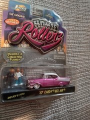 Jada Toys Homie Rollerz ‘57 Chevy Bel Air Purple Sad Boy & Popo Figures