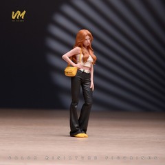 1/18 1/24 Miniatures Sexy Vest Girl Diorama Scene Model Figure Doll For Car Toys