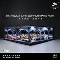 1:64 Diorama Container Garage Model with LED Scene Parking Lot Display Case US