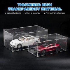 1-5X Display Case Clear Acrylic Dustproof Box for 1:24 Scale Collectibles Model