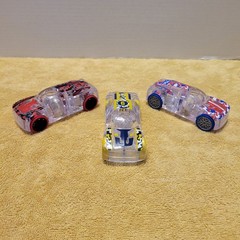 3 Marble Racers light-up toy cars # 714 9 and 4