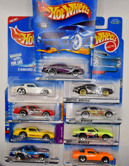 Hot Wheels Chevy Camaro Z28 – mixed lot 9 Various Yrs / Colors No Duplicates.