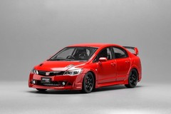MotorHelix 1/18 Honda Civic Type R FD2 MUGEN RR Model Car Red Toys Gifts Display