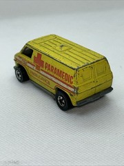 Vintage 1974 Hot Wheels Paramedic Ambulance Super Van Diecast Yellow Hong Kong