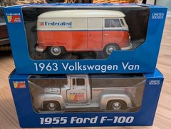 Federated Auto Parts 1955 Ford F-100 Truck & 1963 Volkswagen Van Diecast Models
