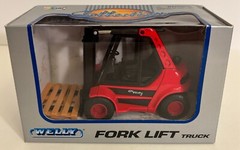 Lot of 10 Welly Forklift Truck Red Orange Yellow Pallet Pullback Action 2010-CW