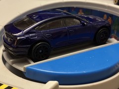 ✨🌴2021 Cadillac CTS-V Matchbox Sedan Blue 1/64 Loose. Condition 3/5..