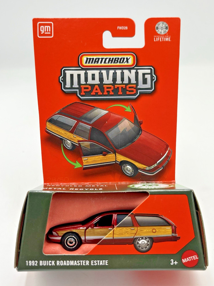 Matchbox 1992 Buick Roadmaster Estate Cherry Red Moving Parts 2026
