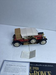 FRANKLIN MINT 1910 ROLLS ROYCE SILVER GHOST BALLOON ROADSTER W/ Paperwork