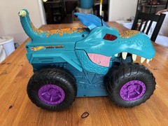 Hot Wheels Monster Trucks Car Chompin Mega Wrex Dinosaur Lights Sounds Work 2020