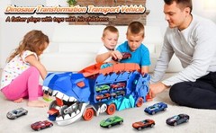 Track Cars Dinosaur Transporter Marble Constructor Fold Sliding Kids Gift Solid