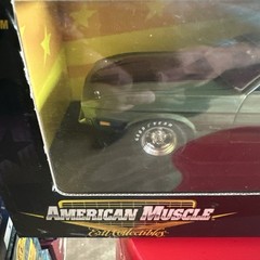 NIB Ertl American Muscle 1:18 1973 Ford Mustang Mach 1 Olive Green Rare HTF