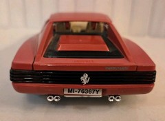Vintage Bburago 1:24 1984 Ferrari Testarossa Red Tan Interior 0504 Made in Italy