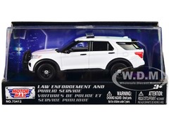 2022 FORD POLICE INTERCEPTOR UTILITY PLAIN WHITE 1/43 DIECAST CAR MOTORMAX 79496