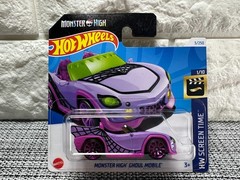 Hot Wheels HW Screen Time 1/10 Monster High Ghoul Mobile 3/250 Short Card Purple