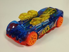 What-4-2 Hot Wheels 2020 Track Builder Unlimited Blue Y5 Rims 1:64 Loose