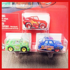 Disney Pixar Cars Mini Racers Die-Cast 3-Pack Mattel New Sealed Collectible