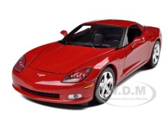 2005 CHEVROLET CORVETTE C6 COUPE RED 1:24 DIECAST MODEL CAR BY MOTORMAX 73270