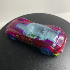 2015 HOT WHEELS GAZELLA GT SEE THRU PURPLE 1:64 DIECAST CAR WITH BLUE & YELLOW