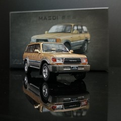 1:64 Toyota Land Cruiser LC80 Gold Alloy Diecast – Offroad SUV Model Collectible