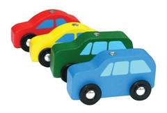Car Carrier Truck Wooden Cars Toy Set 1 Truck 4 Cars Vehicle Toys Toddler Kid 3+
