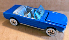 Mattel 40 Years of Hot Wheels Blue ’84 ’65 Mustang Convertible Car w/ Whitewalls