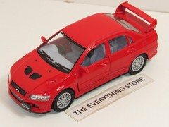 KINSMART MITSUBISHI LANCER EVOLUTION VII 1:36 SCALE BRIGHT RED NO BOX FREE SHIP