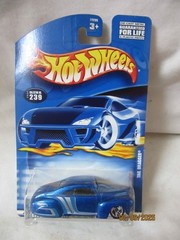 Hot Wheels 2000 #239 Tail Dragger Blue And Silver VHTF METAL BASE HBMTD-239