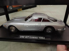 KK 1/18 Scale Models Ferrari 250 GT Lusso 1962 Silve DieCast Car Toys Model